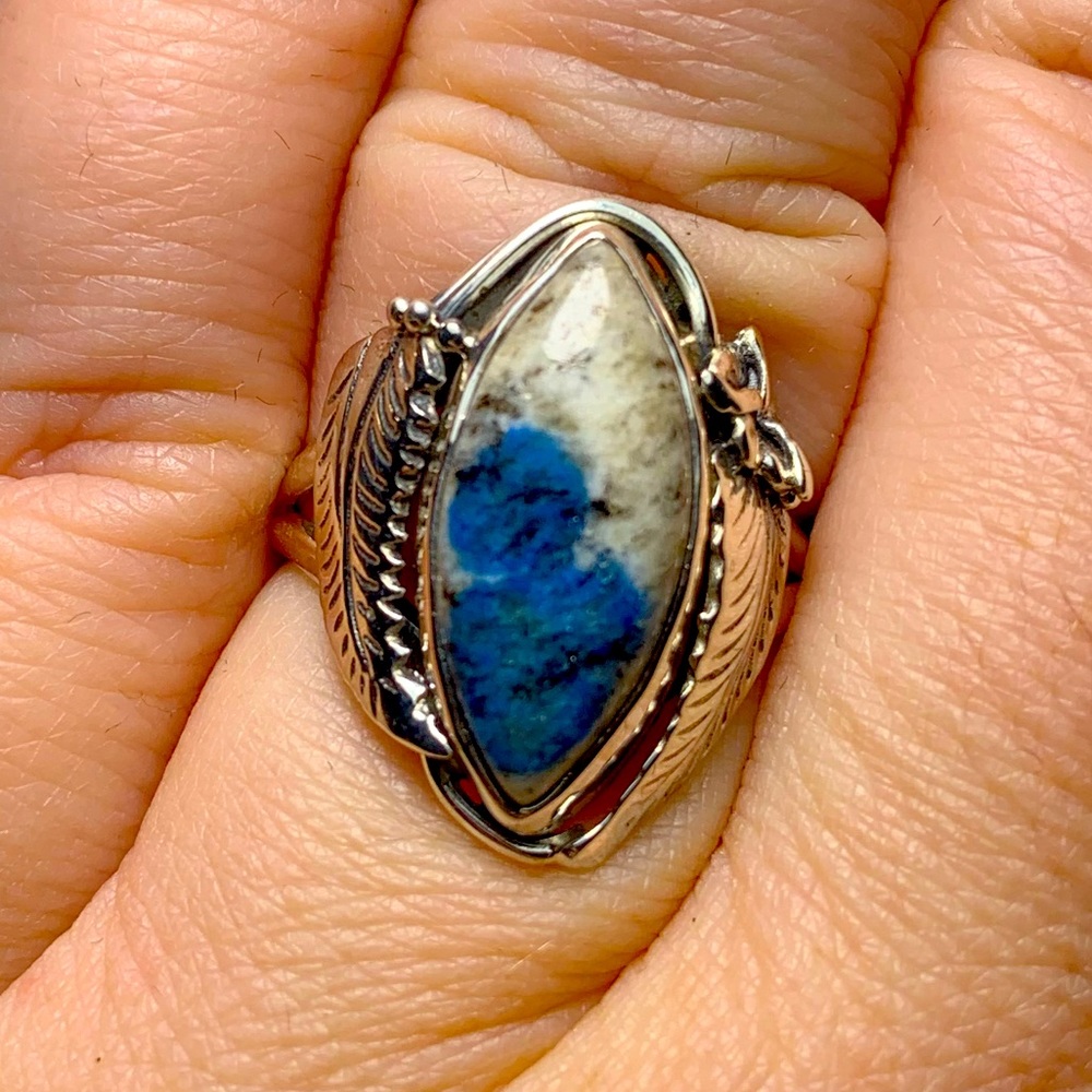 Solid sterling k2crystal ring